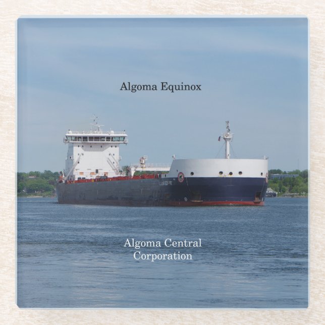 Posavasos de vidrio Algoma Equinox (Anverso)