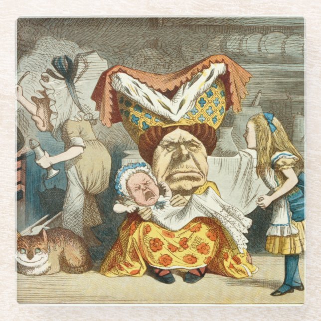 Posavasos De Vidrio Alice In Wonderland (Anverso)