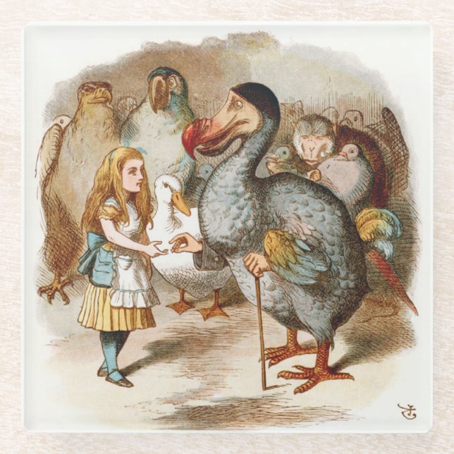 Posavasos De Vidrio Alice In Wonderland (Anverso)