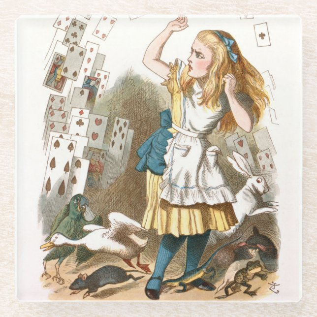 Posavasos De Vidrio Alice In Wonderland (Anverso)