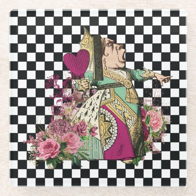 Posavasos De Vidrio Alicia en la reina de las maravillas (Anverso)