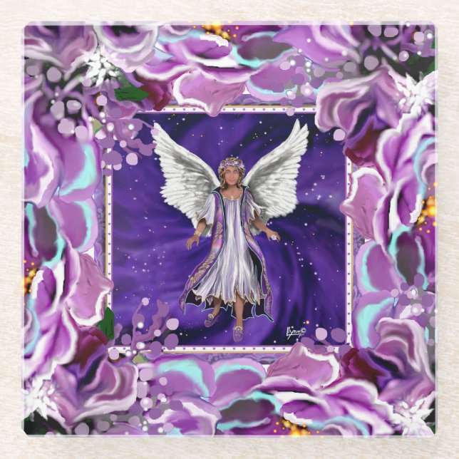 Posavasos De Vidrio Alma púrpura (Anverso)