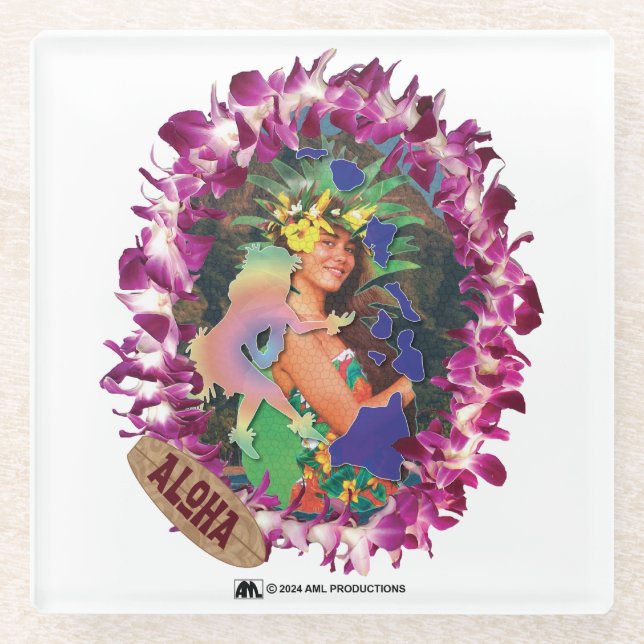 POSAVASOS DE VIDRIO ALOHA 13 (Anverso)