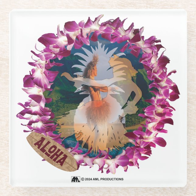 POSAVASOS DE VIDRIO ALOHA 28 (Anverso)