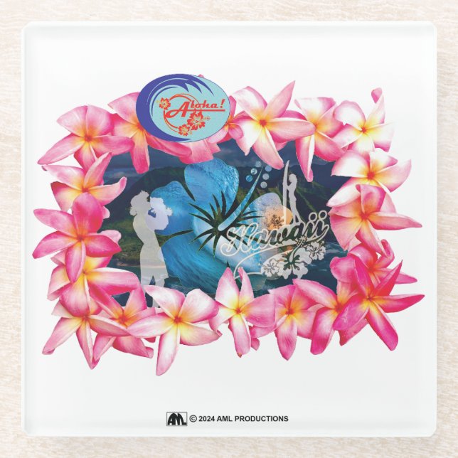 POSAVASOS DE VIDRIO ALOHA 2 1 (Anverso)