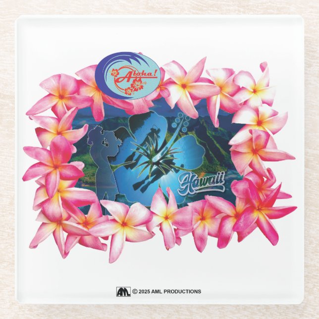 POSAVASOS DE VIDRIO ALOHA 2 10 (Anverso)