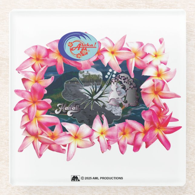 POSAVASOS DE VIDRIO ALOHA 2 12 (Anverso)