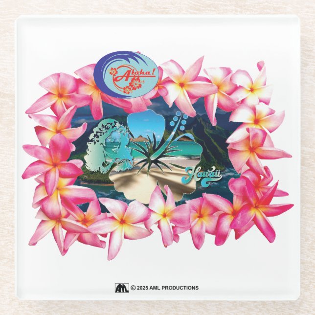 POSAVASOS DE VIDRIO ALOHA 2 13 (Anverso)