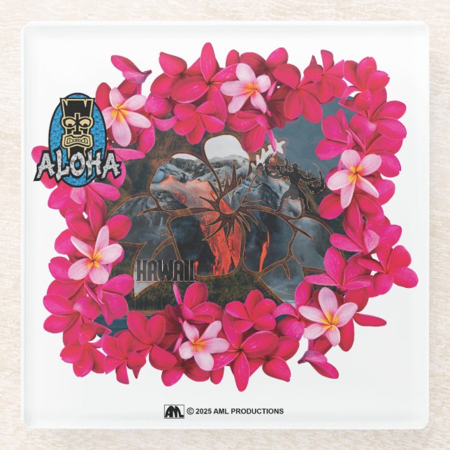 POSAVASOS DE VIDRIO ALOHA 3 15 (Anverso)