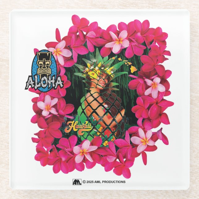 POSAVASOS DE VIDRIO ALOHA 3 4 (Anverso)