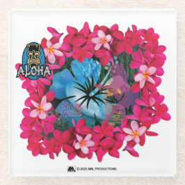 POSAVASOS DE VIDRIO ALOHA 3 6