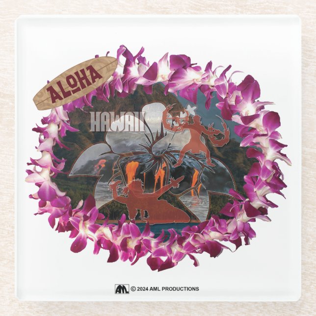 POSAVASOS DE VIDRIO ALOHA 41 (Anverso)