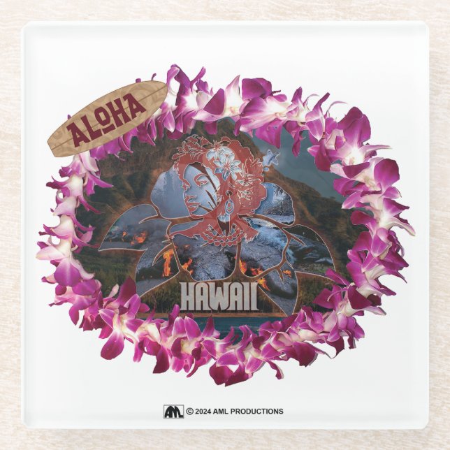 POSAVASOS DE VIDRIO ALOHA 42 (Anverso)