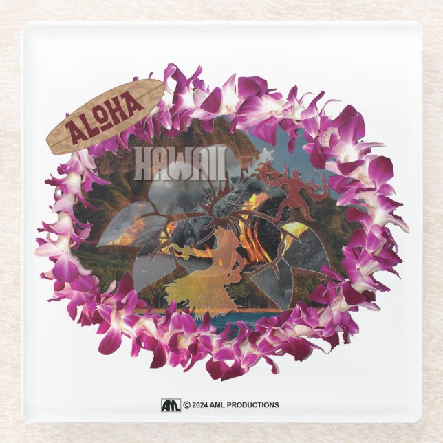 POSAVASOS DE VIDRIO ALOHA 43 (Anverso)