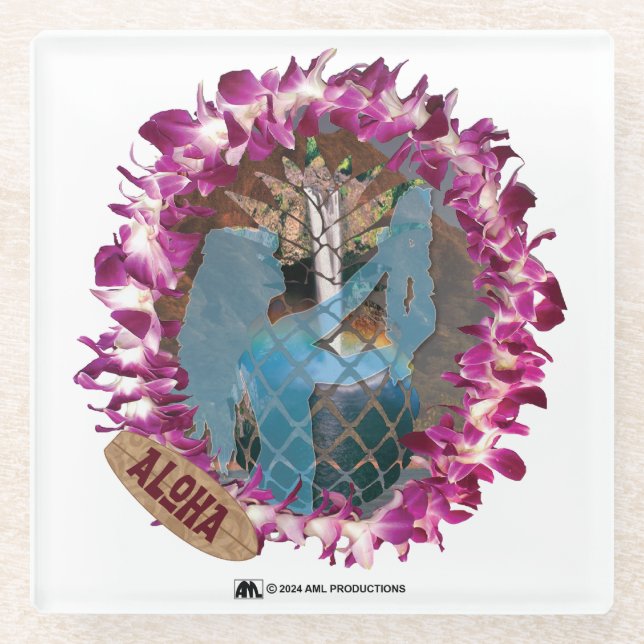 POSAVASOS DE VIDRIO ALOHA 46 (Anverso)