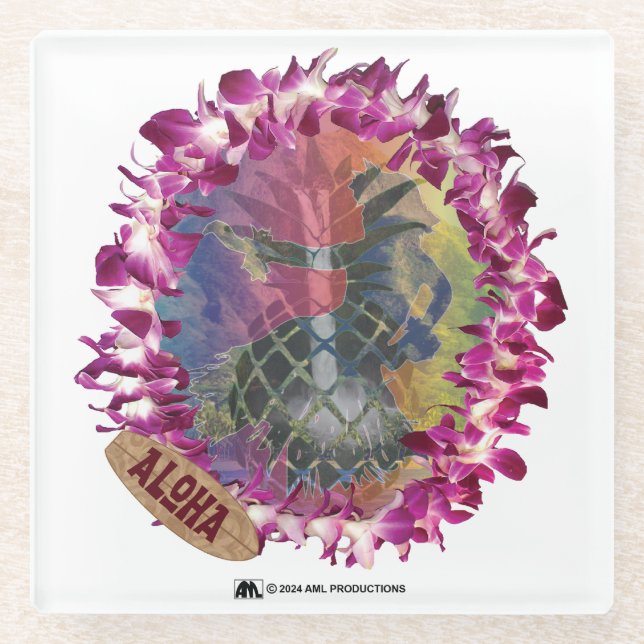 POSAVASOS DE VIDRIO ALOHA 47 (Anverso)