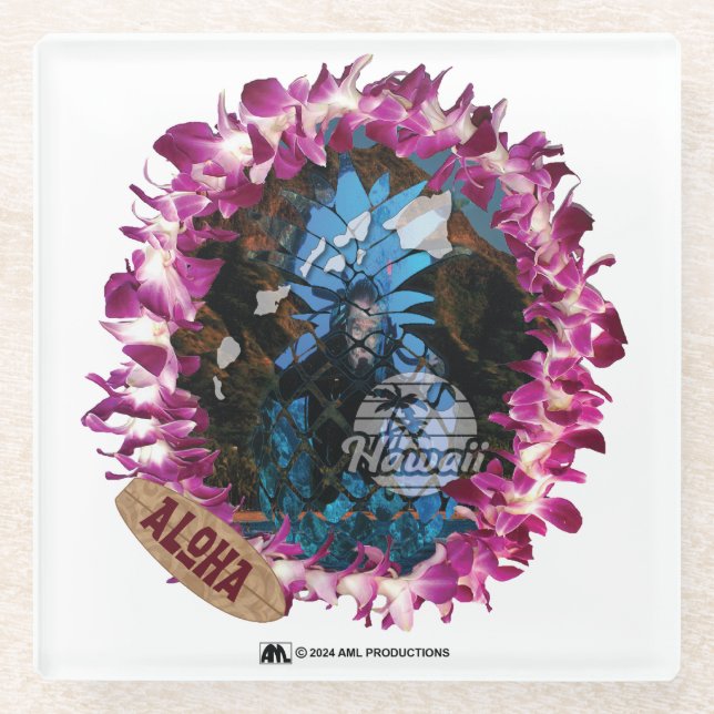 POSAVASOS DE VIDRIO ALOHA 48 (Anverso)