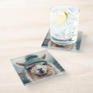 Posavasos De Vidrio Alpaca Dulce de Invierno