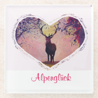 Posavasos De Vidrio Alpenglück Hirsch