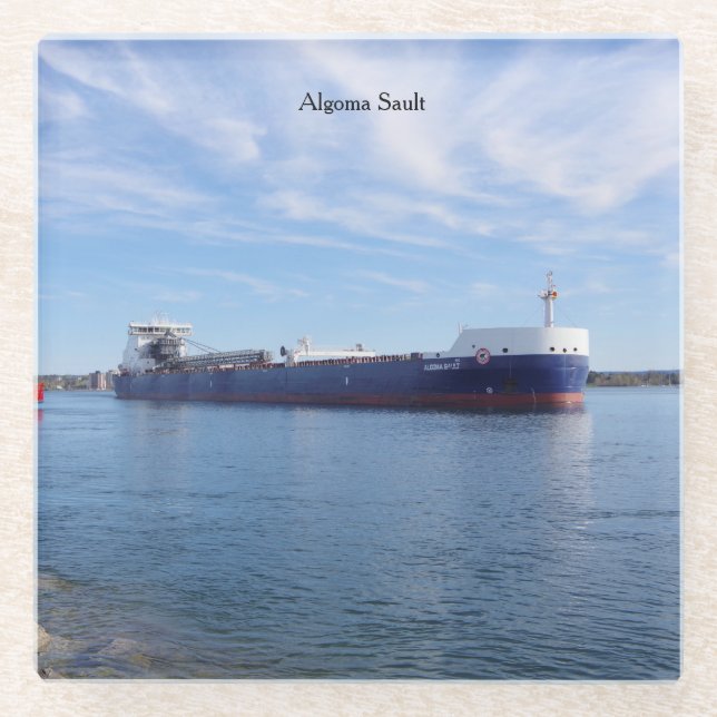 Posavasos De Vidrio Altostadora de vidrio Algoma Sault (Anverso)