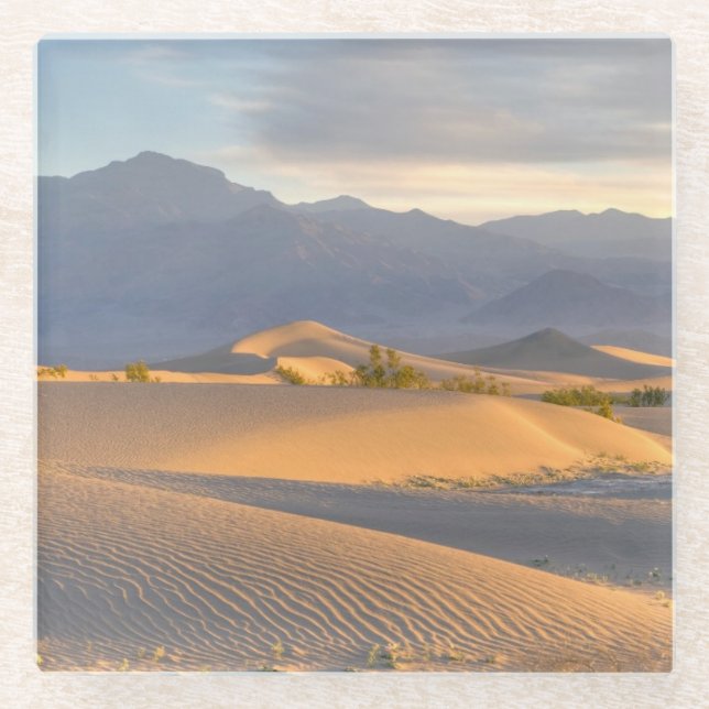 Posavasos De Vidrio Amanecer del desierto (Anverso)