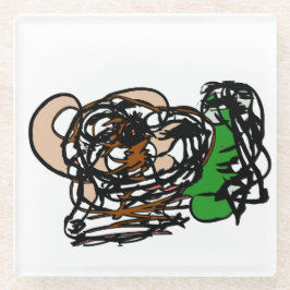 Posavasos De Vidrio Amante del oso