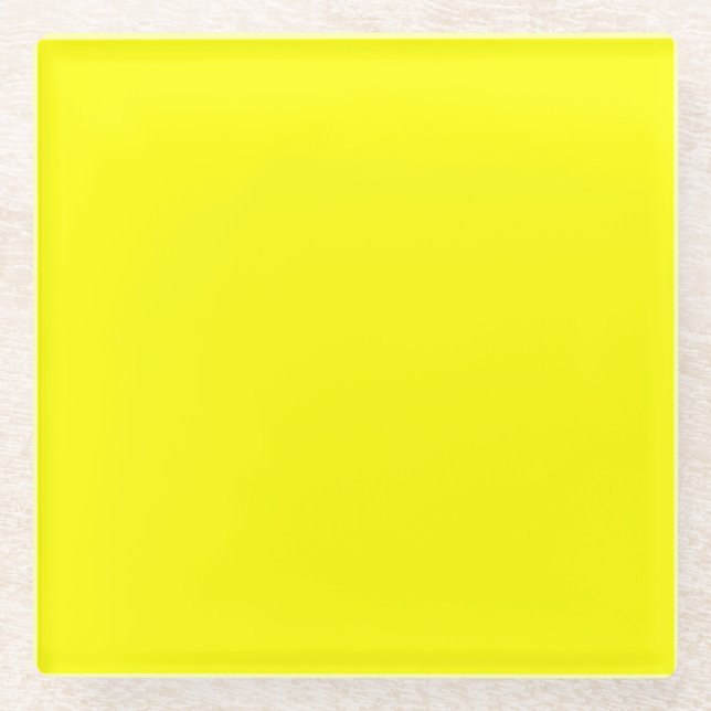 Posavasos De Vidrio Amarillo (Anverso)