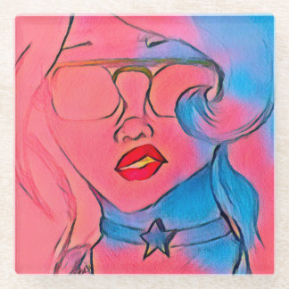 Posavasos De Vidrio Amethyst Vibes Glass Coaster