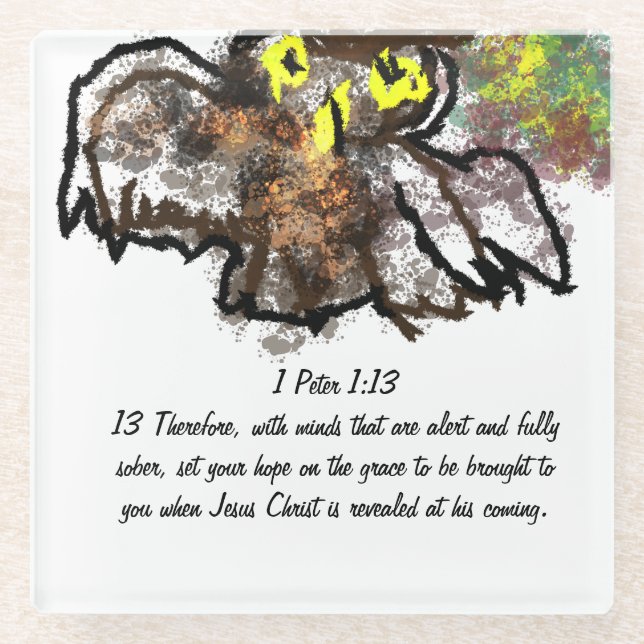 Posavasos De Vidrio Amigo de Jesús (Anverso)