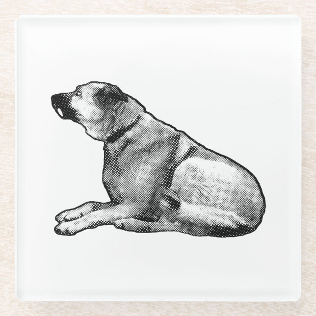 Posavasos De Vidrio Amigo Pixel Hush (Anverso)