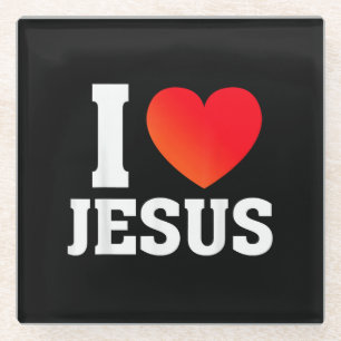 Posavasos De Vidrio Amo a Jesús