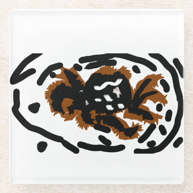 Posavasos De Vidrio Amo de Spider Latte (Anverso)