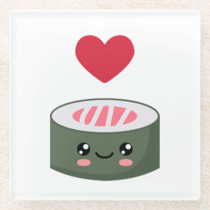 Posavasos De Vidrio Amo el sushi