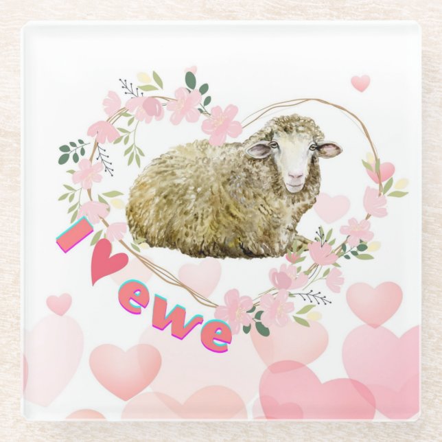 Posavasos De Vidrio Amo Ewe (Anverso)