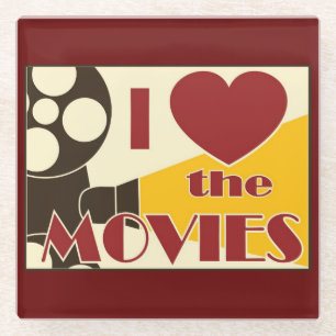 Posavasos De Vidrio Amo las películas