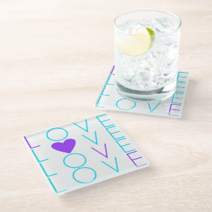 Posavasos De Vidrio Amor