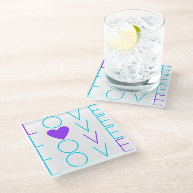 Posavasos De Vidrio Amor (Angular)