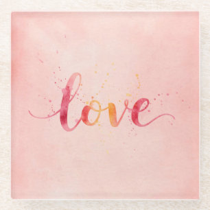 Posavasos De Vidrio Amor