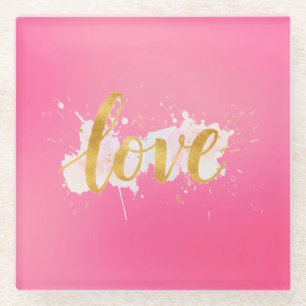 Posavasos De Vidrio Amor