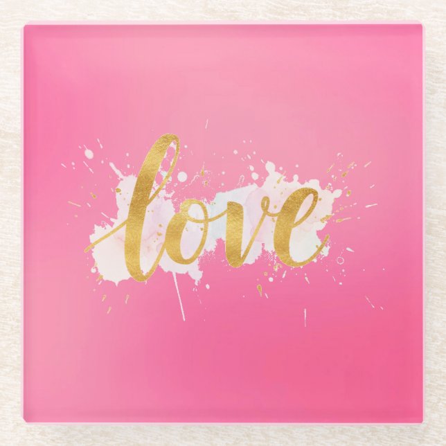 Posavasos De Vidrio Amor (Anverso)