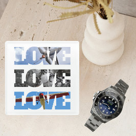 Posavasos De Vidrio AMOR avión, avión, aviación, decoración doméstica,