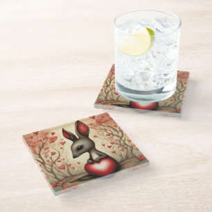 Posavasos De Vidrio Amor canguro 1