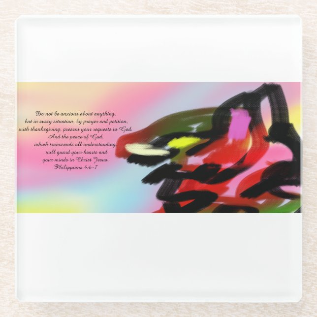Posavasos De Vidrio Amor de Dios (Anverso)