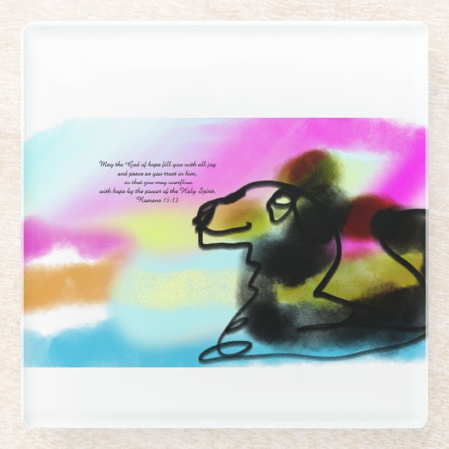 Posavasos De Vidrio Amor de Dios (Anverso)