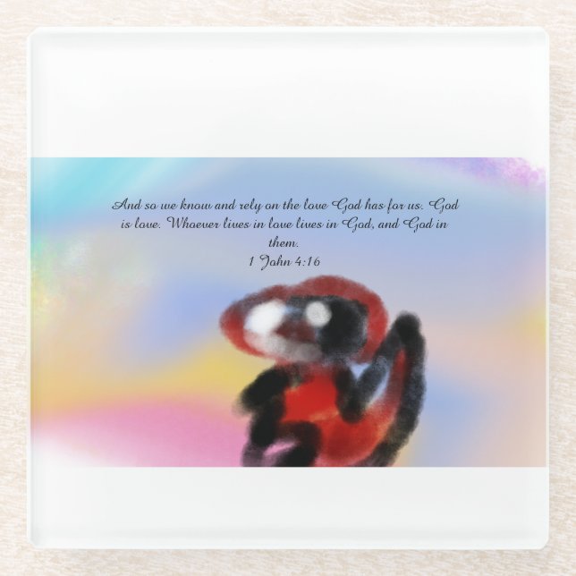 Posavasos De Vidrio amor de jesus  (Anverso)