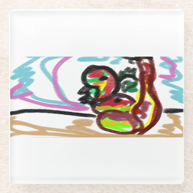 Posavasos De Vidrio Amor de las serpientes (Anverso)