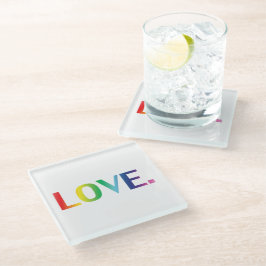 Posavasos De Vidrio Amor, orgullo lgbt lgbtq colores del arcoiris gay