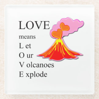 Posavasos De Vidrio AMOR volcánico