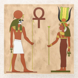 Posavasos De Vidrio Amun Ra E Isis