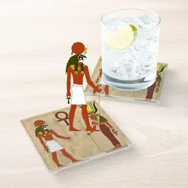 Posavasos De Vidrio Amun Ra E Isis